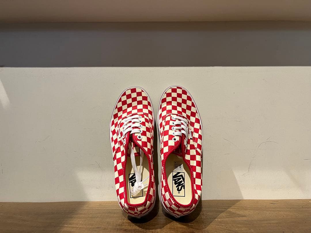 VANS AUTHENTIC checker red US正規品 赤箱 28cm