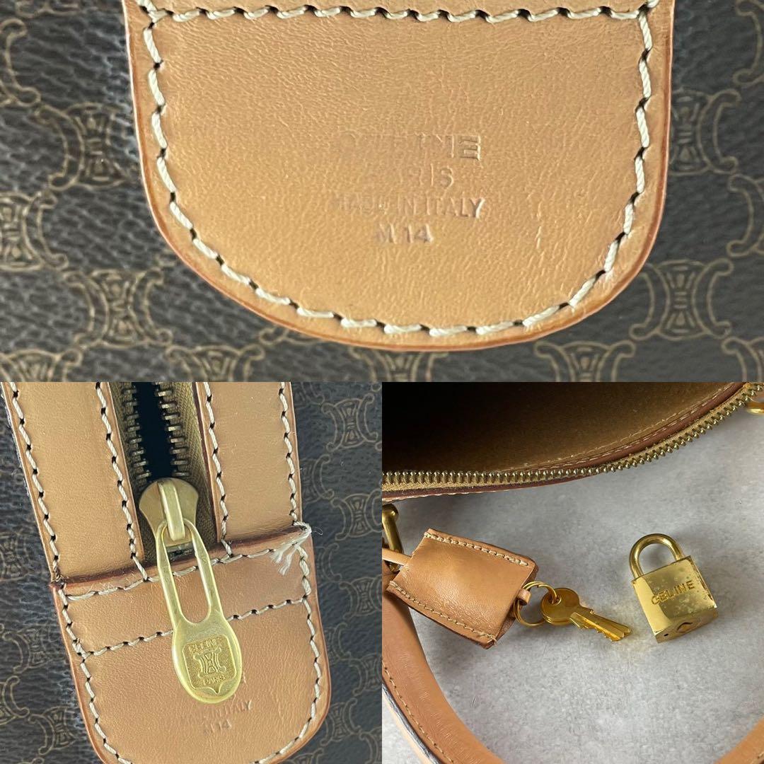 希少美品 CELINE オールド セリーヌ トリオンフ マカダム ボストンバック