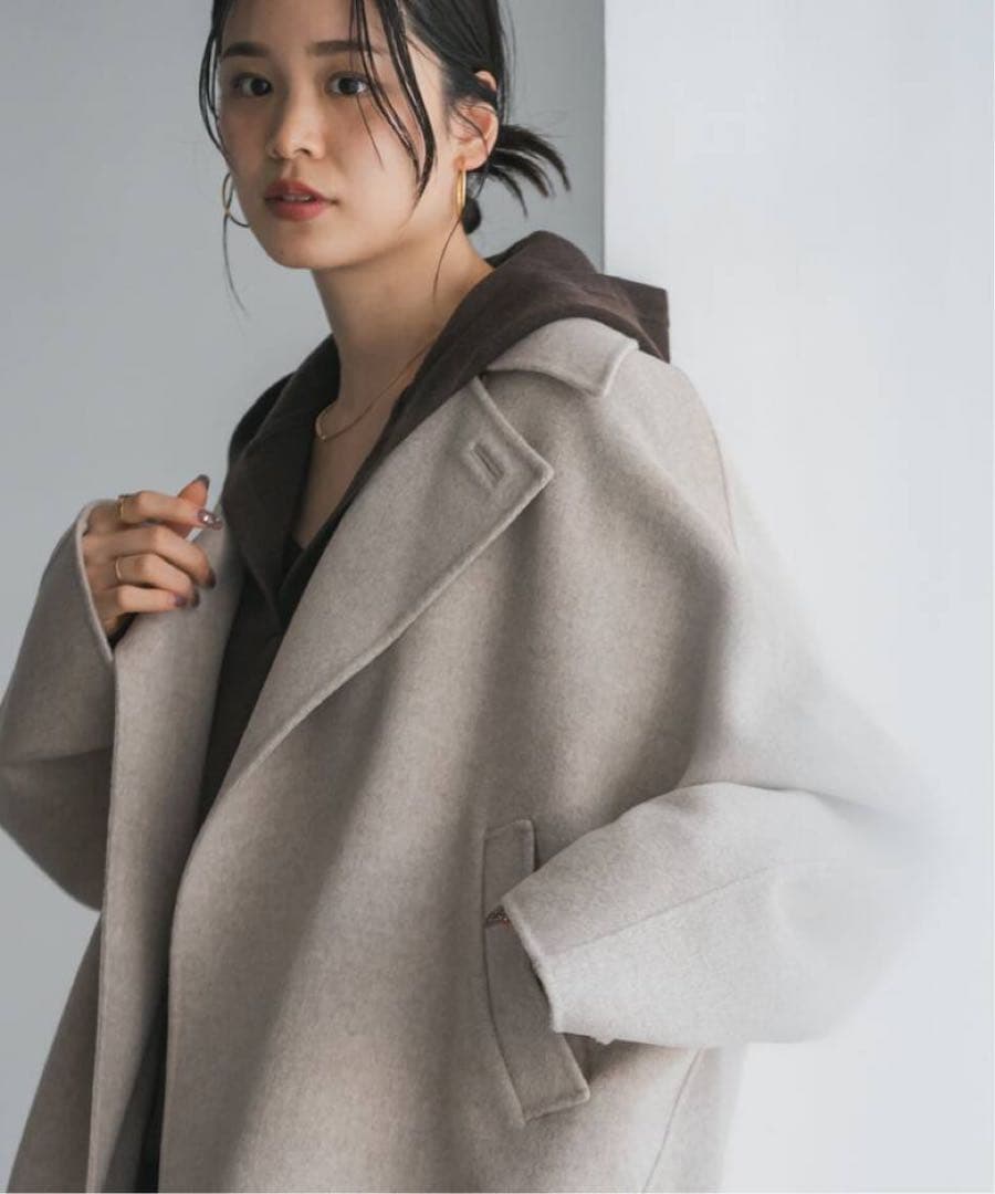 【新品】NOBLE ◆ Super160s リバードルマンショートコート