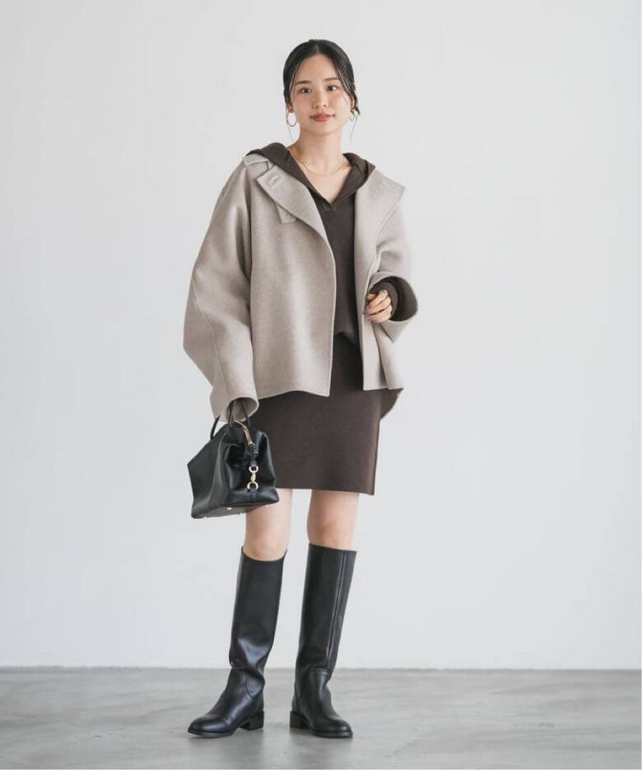 【新品】NOBLE ◆ Super160s リバードルマンショートコート