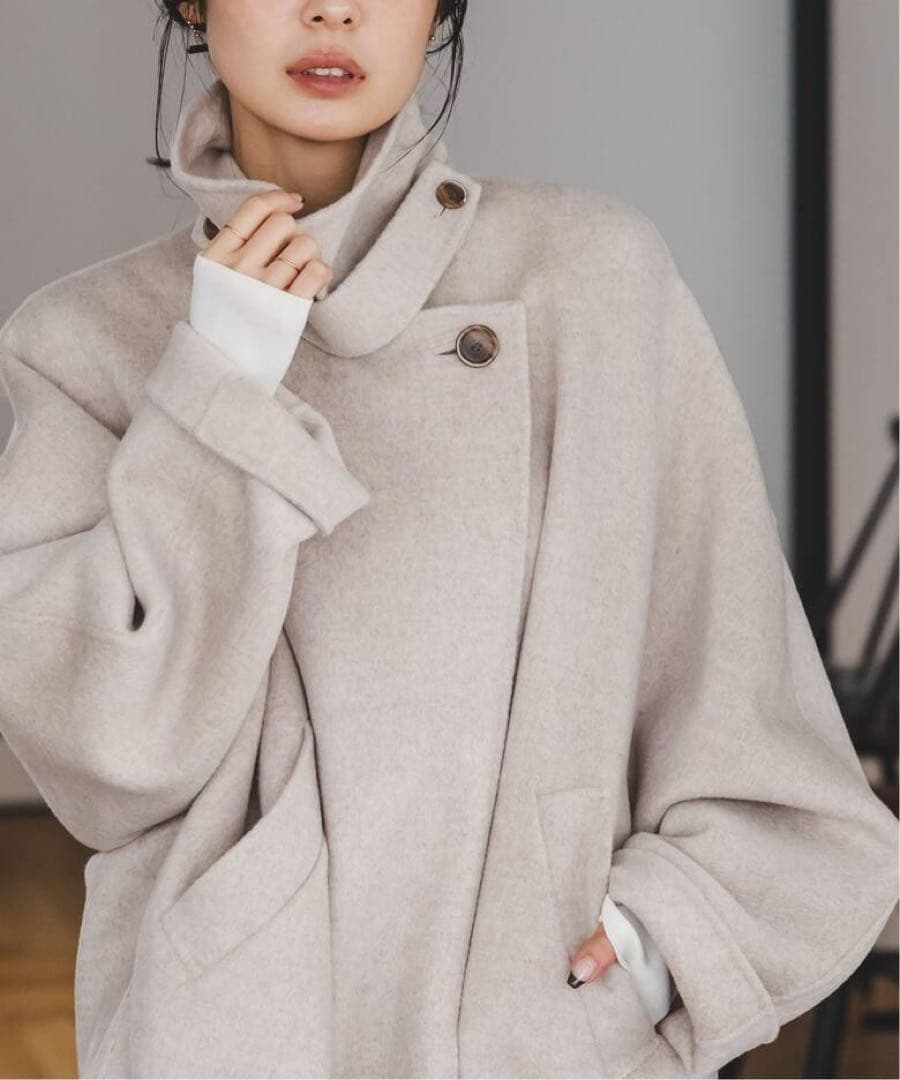 【新品】NOBLE ◆ Super160s リバードルマンショートコート