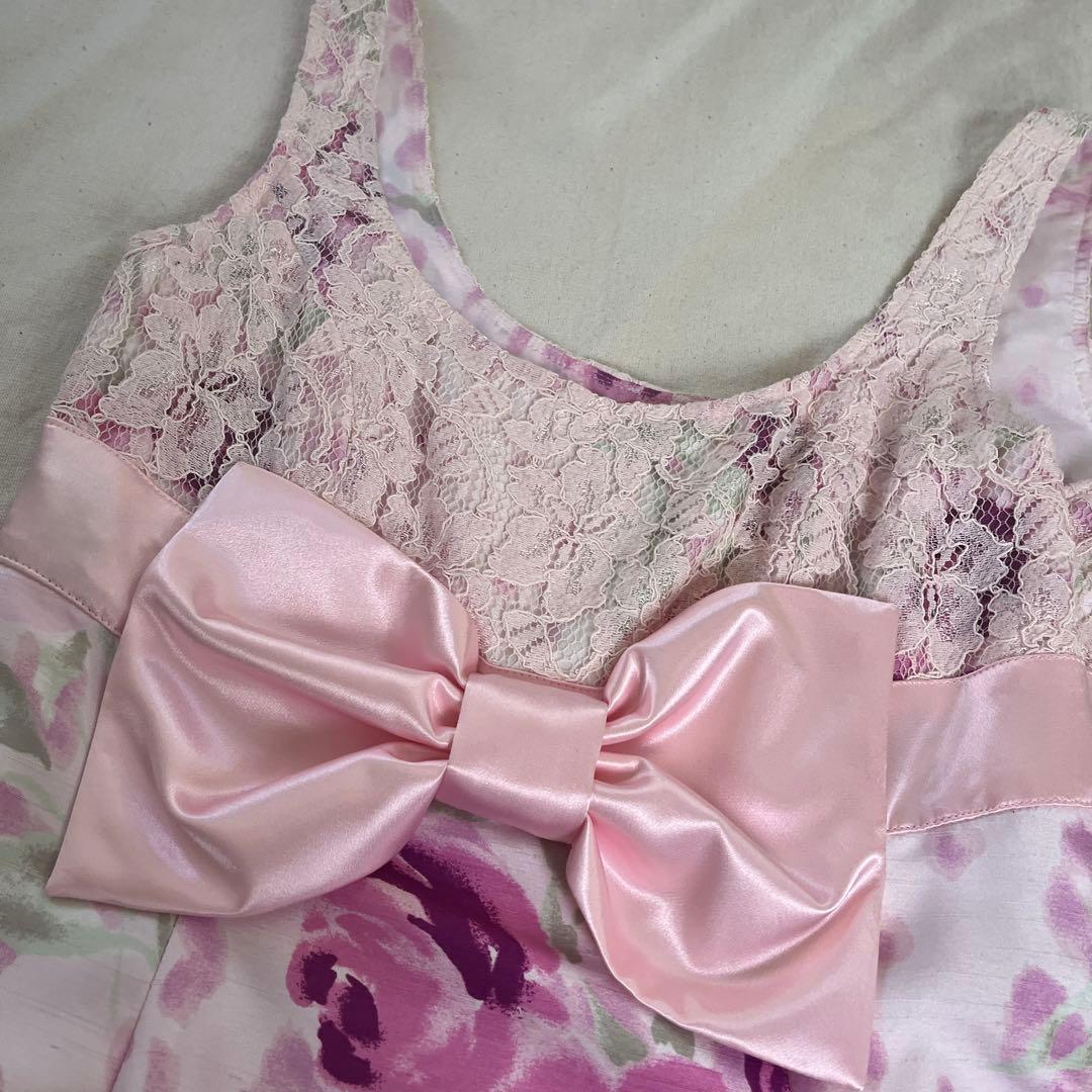 ジーザスディアマンテ サイズ40 ぼかしバラ柄小悪魔ワンピ