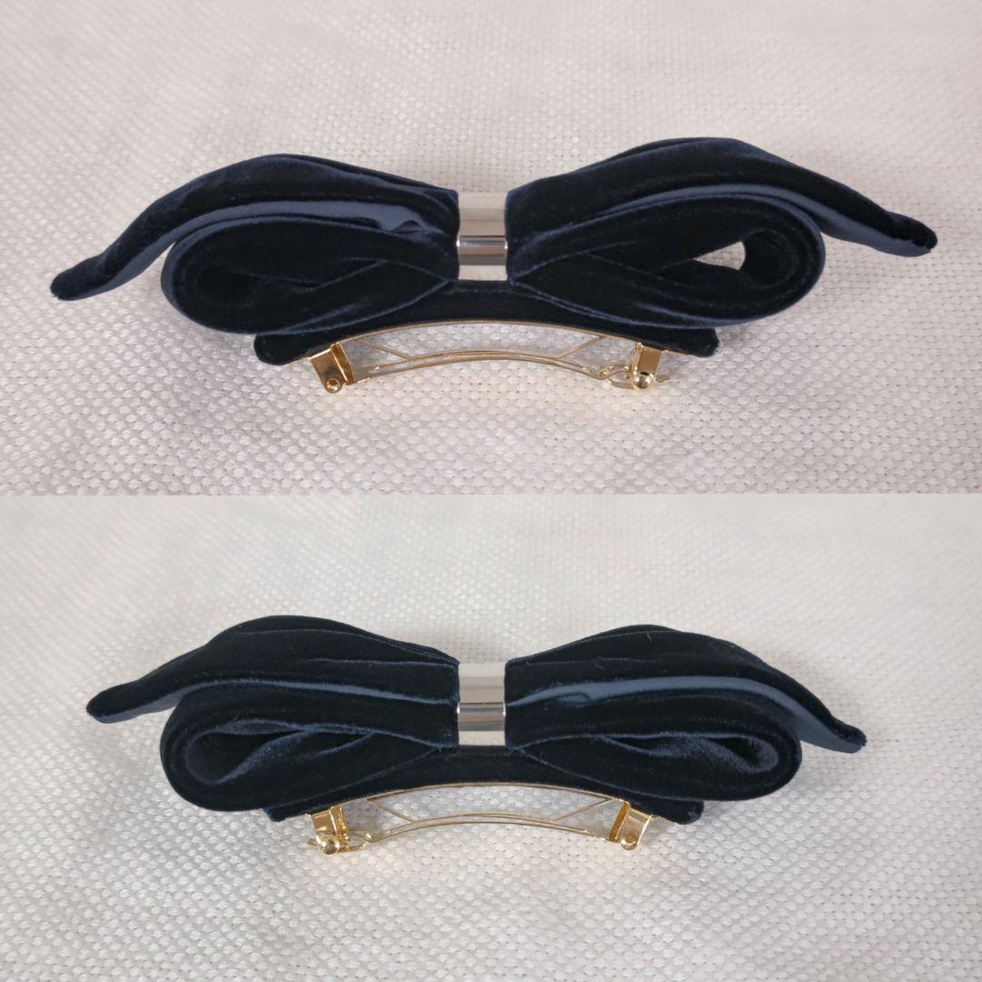 アレクサンドル ドゥ パリALEXANDRE DE PARISリボンバレッタ紺