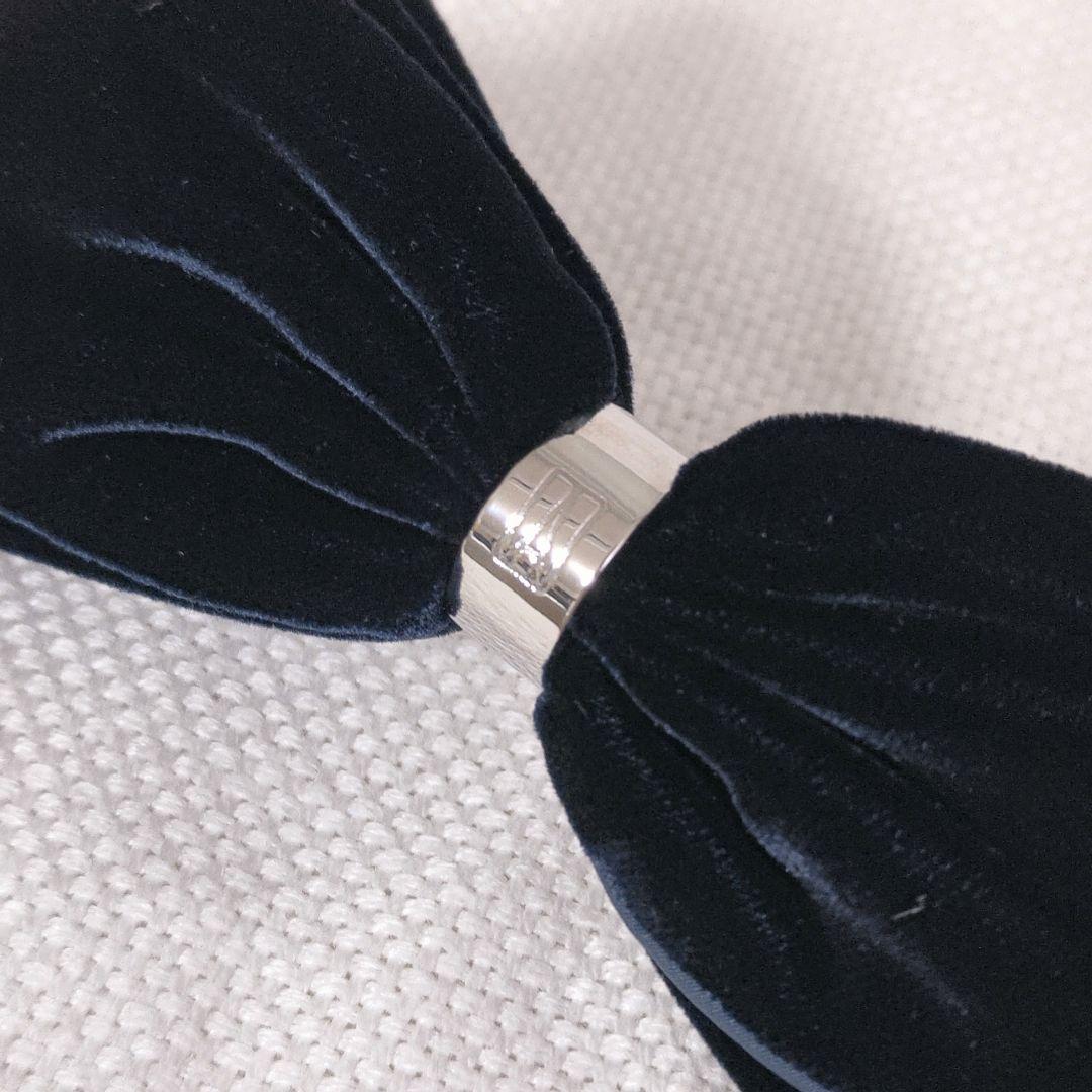 アレクサンドル ドゥ パリALEXANDRE DE PARISリボンバレッタ紺