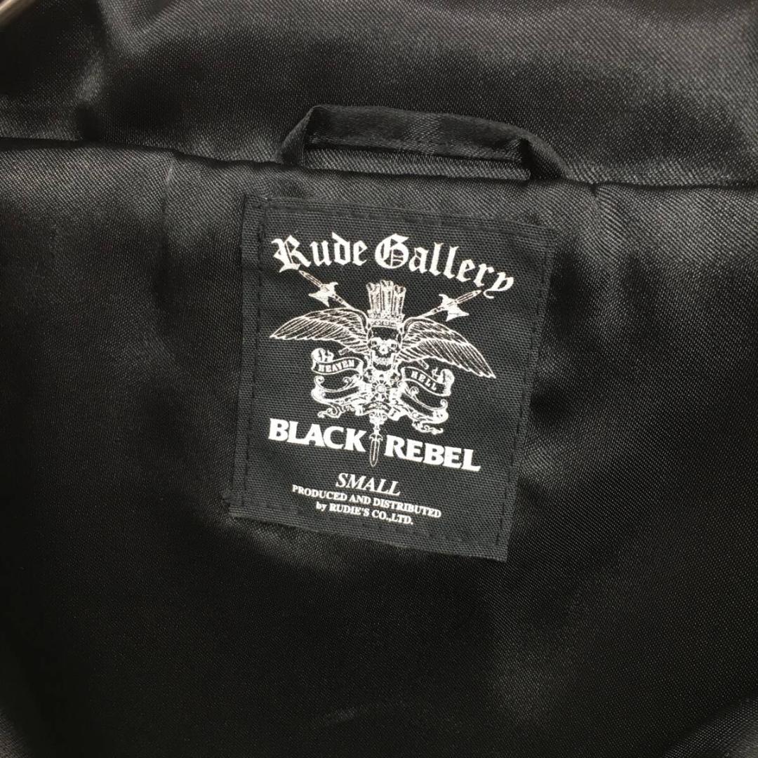 RUDE GALLERY : Black Rebel 襟付きスカジャン★S★黒
