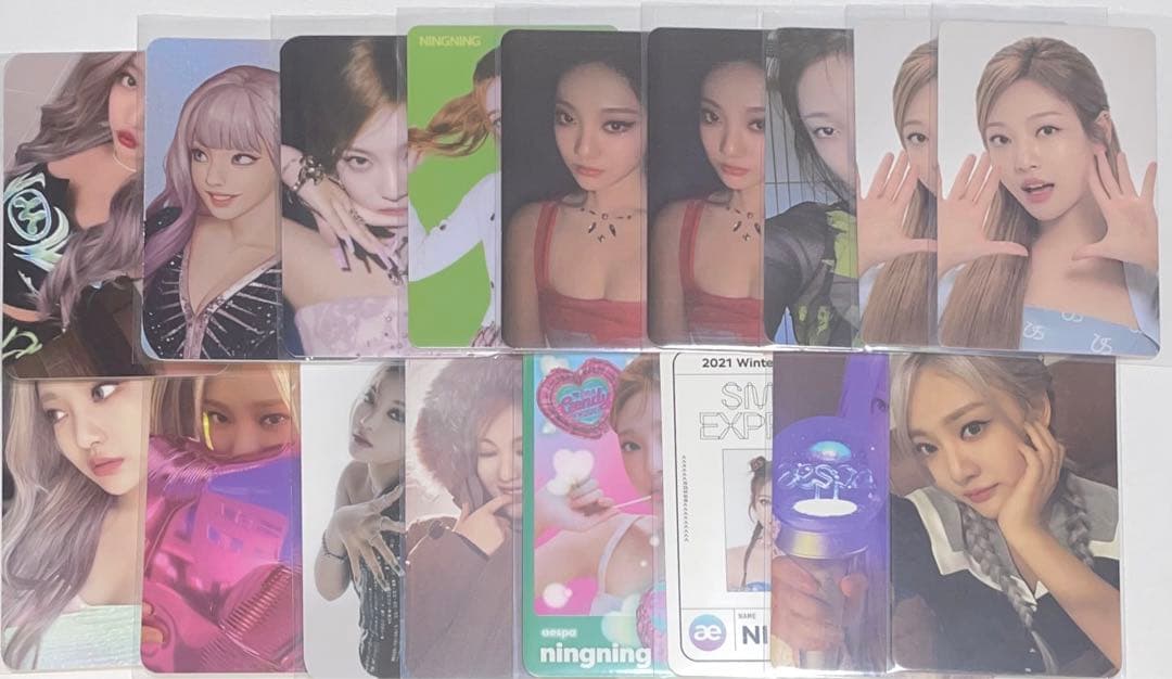aespa ニンニン トレカ 100枚以上 ＋おまけ　まとめ売り カリナ FC