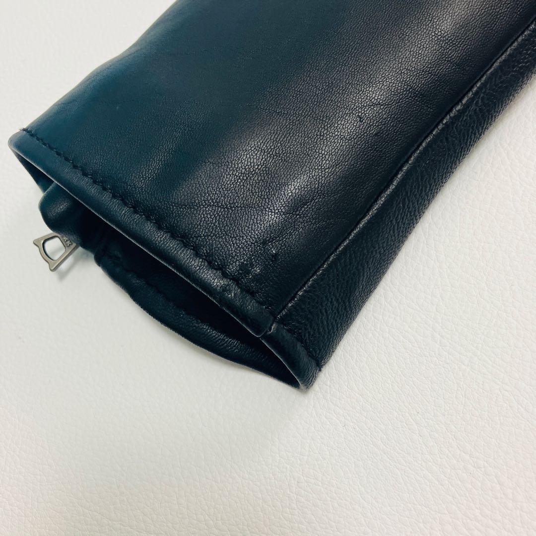 【希少サイズ】　ビームス　ダブルライダースジャケット　ラムレザー　本革　黒　L