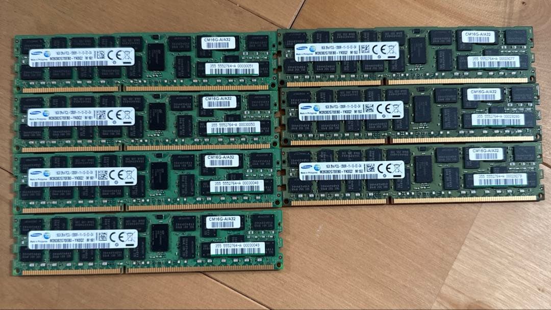 SAMSUNG PC3L-12800R 16GB✖️7枚 サーバ用