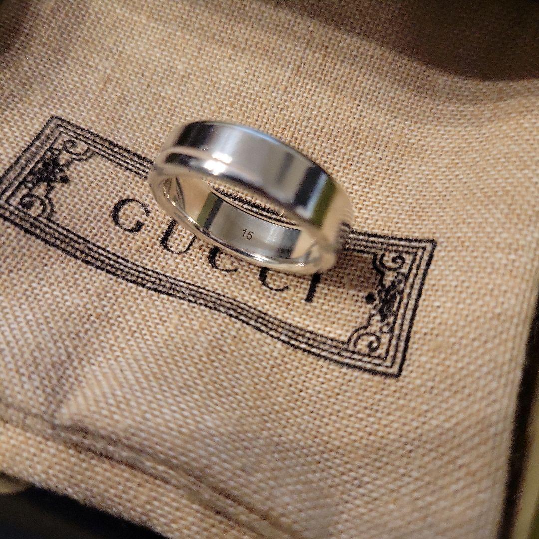 のり　　　GUCCI シルバーリング 専用ボックス付き　15号