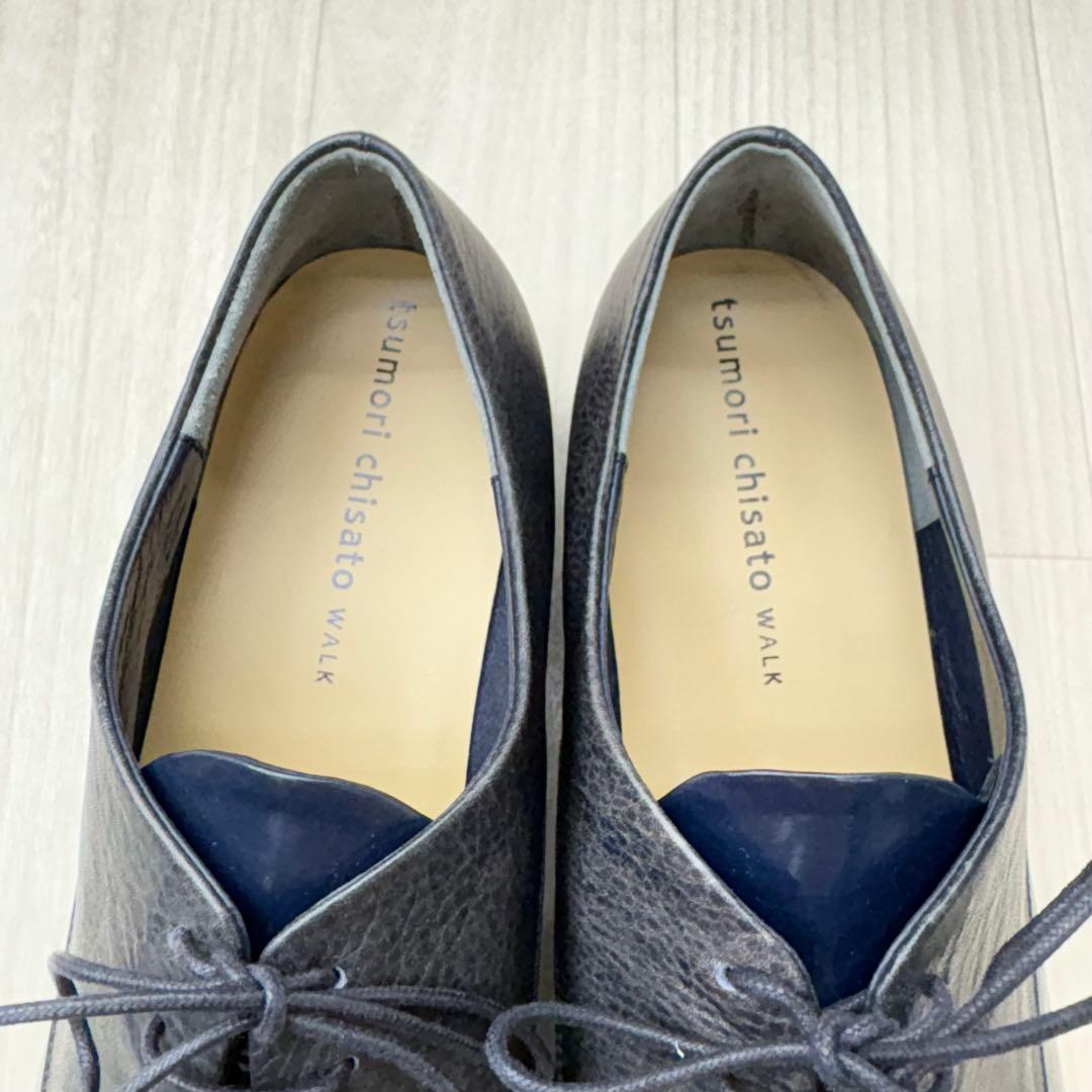 ■ 極美品 ツモリチサト ウォーク レースアップシューズ レザーシューズ 24