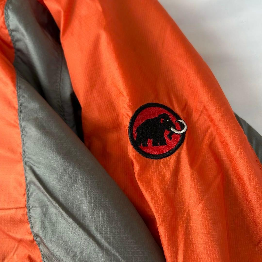 MAMMUT 中綿ジャケット オレンジ グレー ajungilak L 刺繍ロゴ
