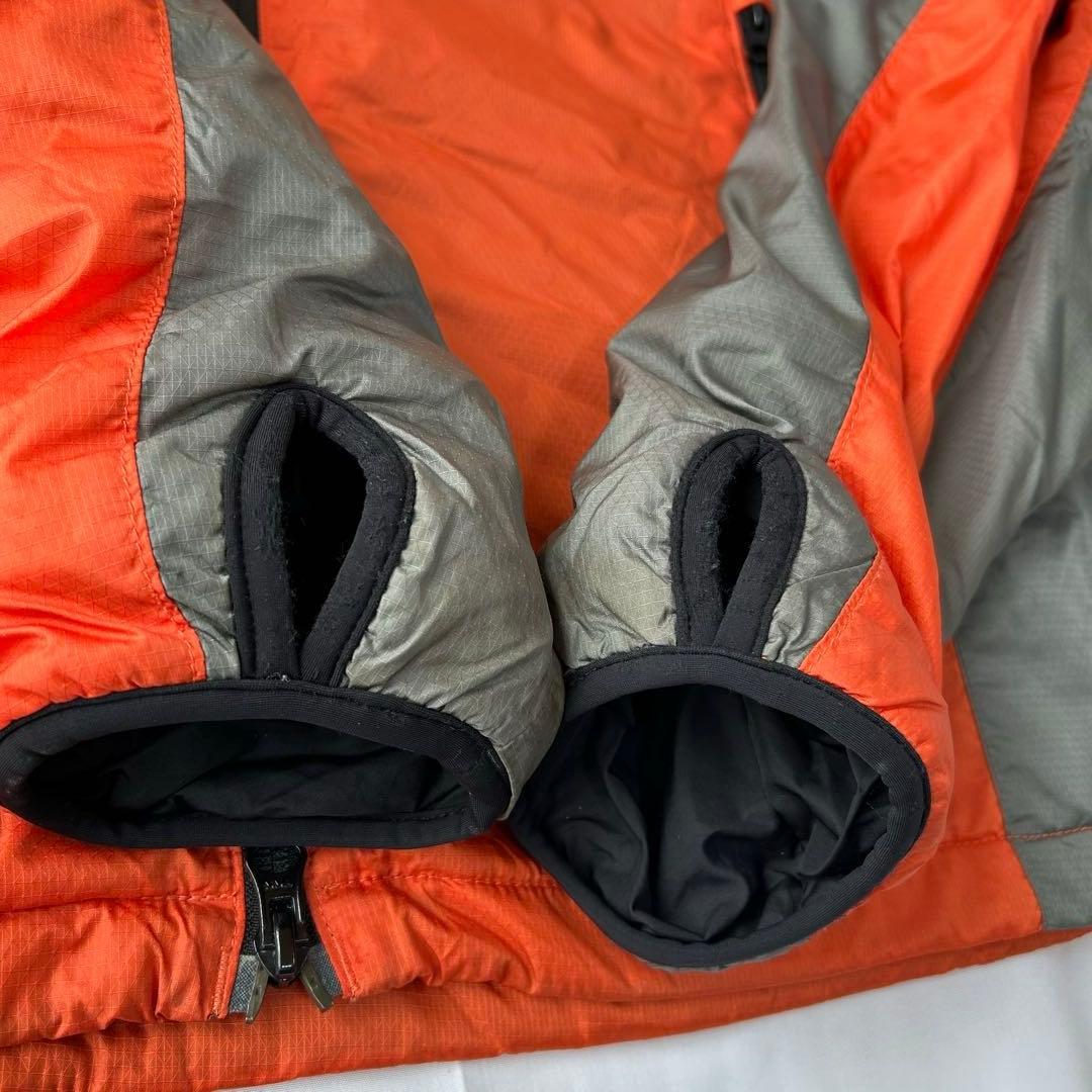 MAMMUT 中綿ジャケット オレンジ グレー ajungilak L 刺繍ロゴ