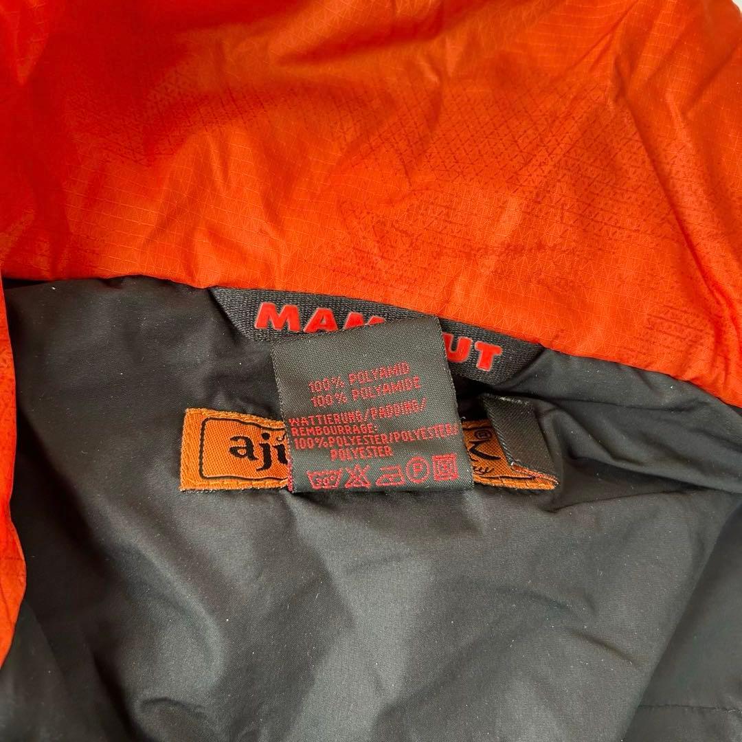 MAMMUT 中綿ジャケット オレンジ グレー ajungilak L 刺繍ロゴ