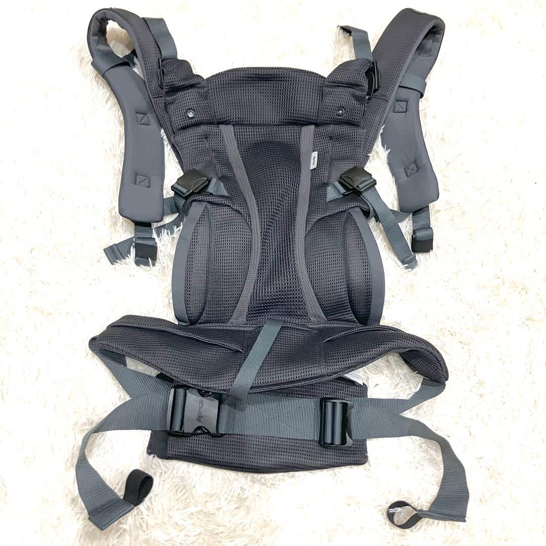 【美品】　ラクリス　抱っこ紐　アップリカ Aprica ダークグレー