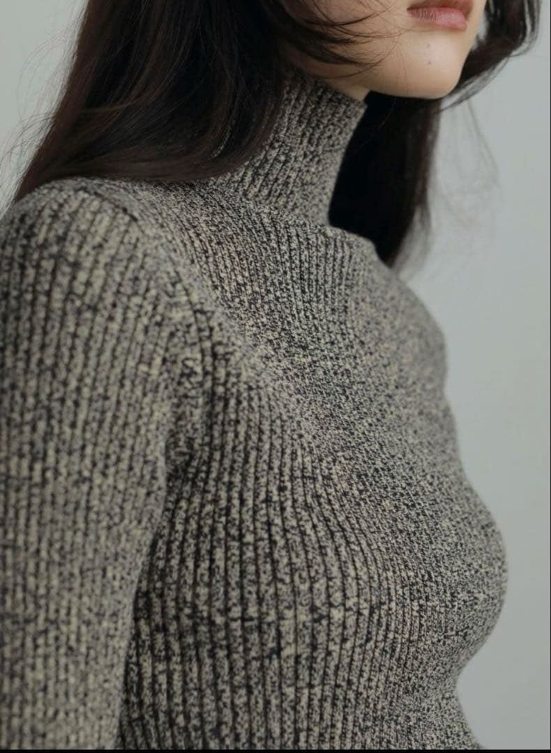 トップス anuke Slit Turtle Knit