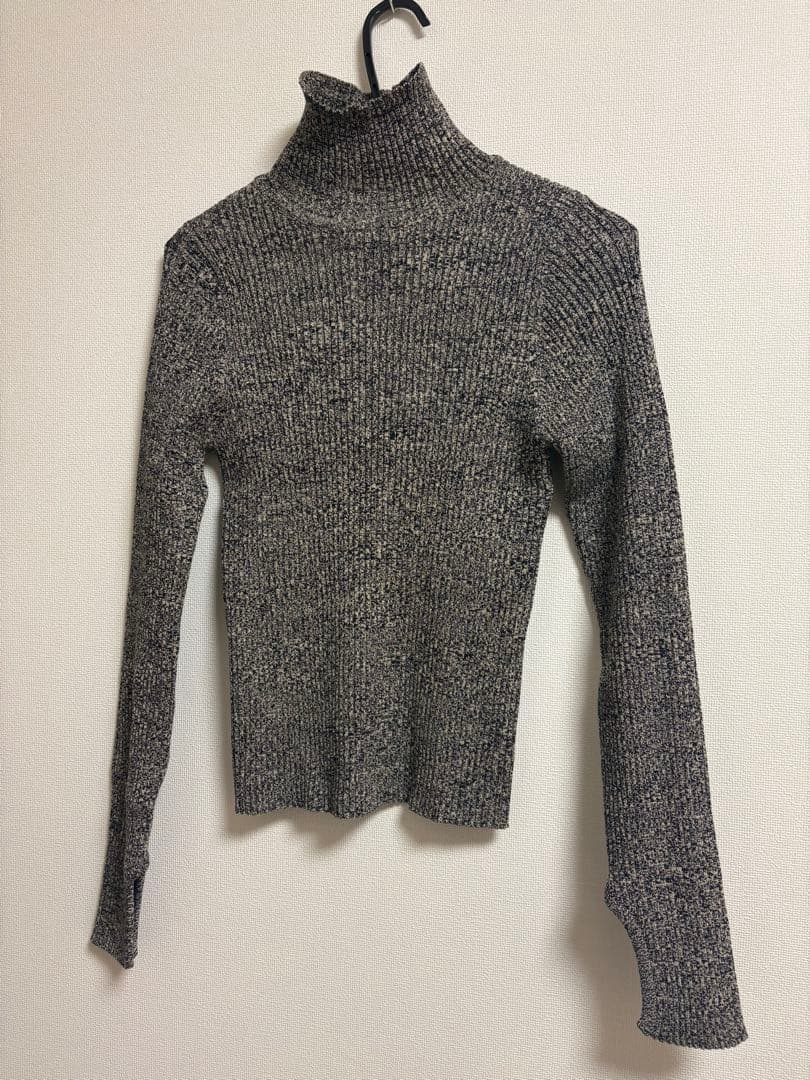 トップス anuke Slit Turtle Knit