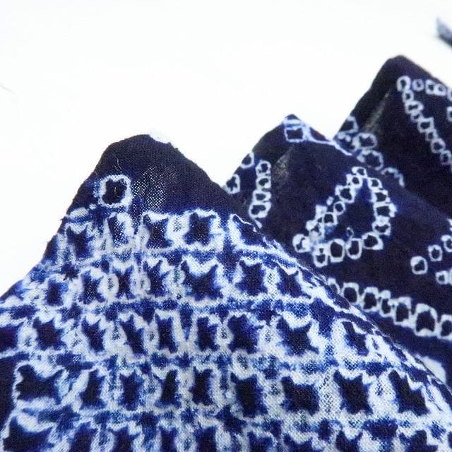 Y3387◆美品 有松鳴海絞り 綿 背・胸当て付 手縫い 高級浴衣 洗える夏着物