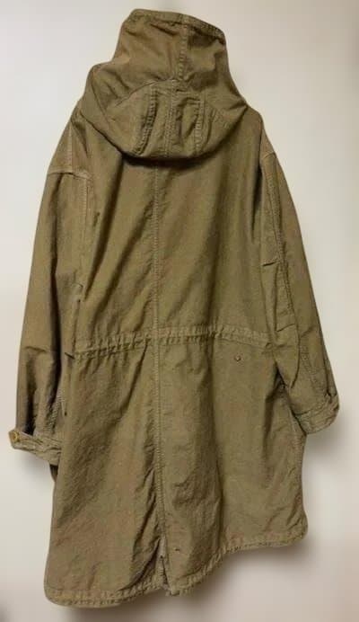 45Rの麦サテンの モッズコート　希少W釦仕様