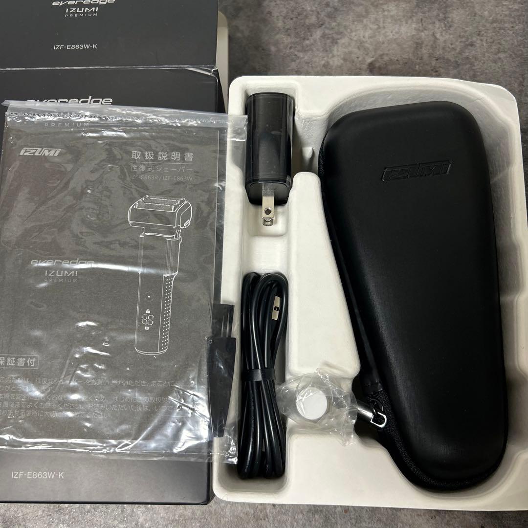 IZUMI everedge 電気シェーバー IZF-E683W-K ブラック