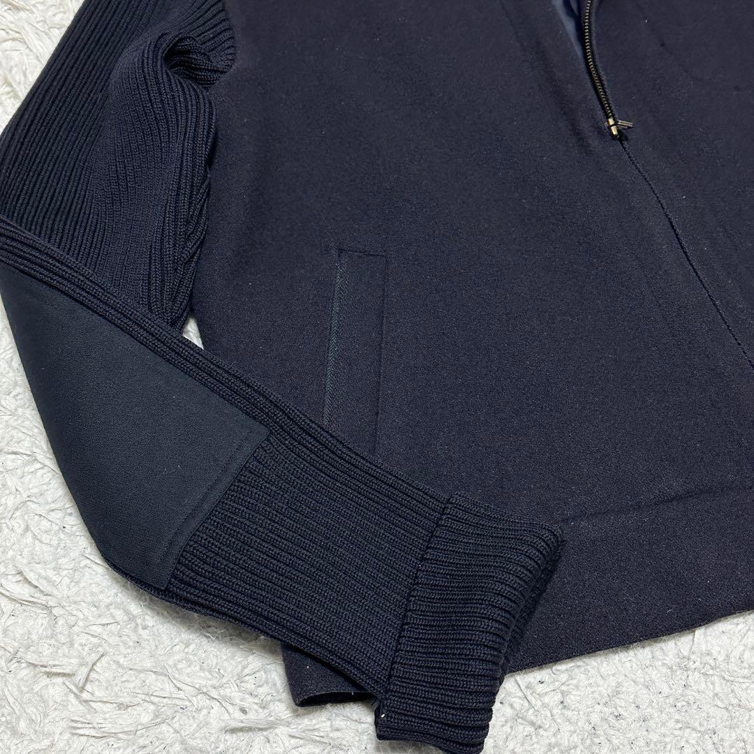 old GAP ブルゾン ドライバーズニット　ネイビー エルボーパッチ L