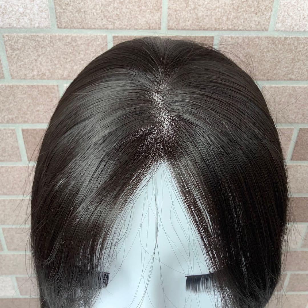 広範囲カバー 部分 ウィッグ ￼ロング へア￼ピース ￼黒 ストレートセミロング