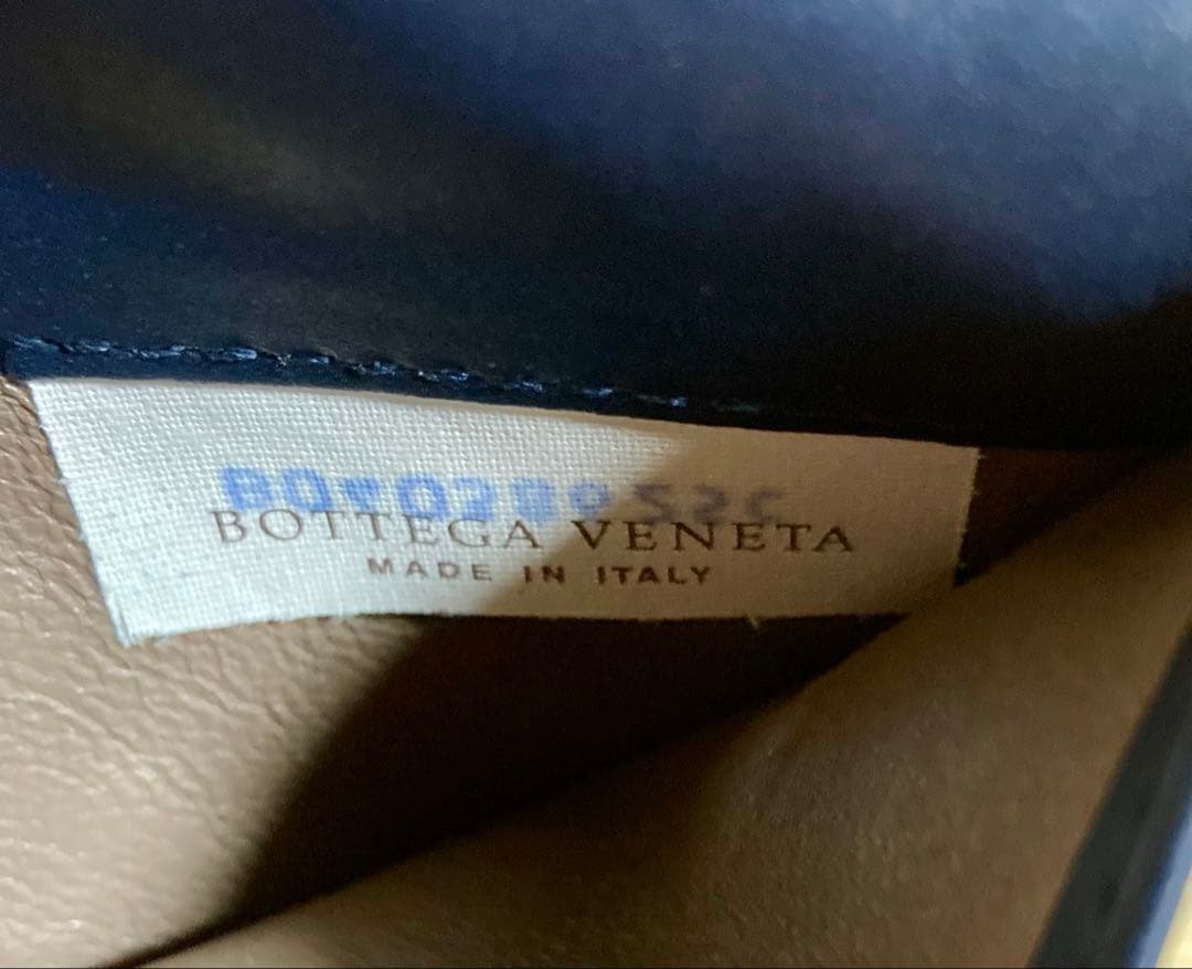 ボッテガ・ヴェネタ 長財布 キーリング ネイビー