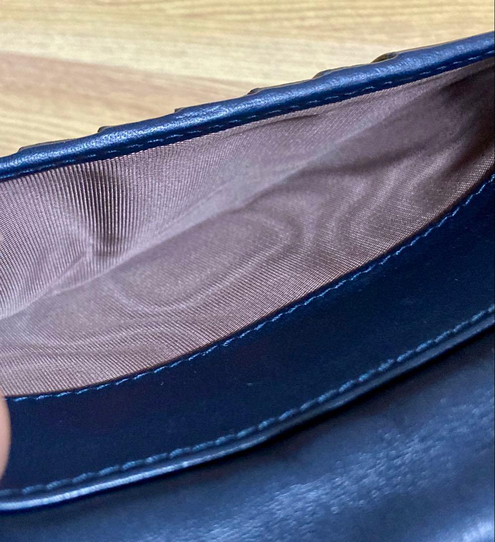 ボッテガ・ヴェネタ 長財布 キーリング ネイビー