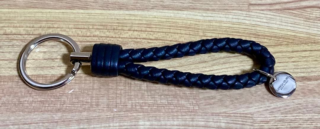 ボッテガ・ヴェネタ 長財布 キーリング ネイビー