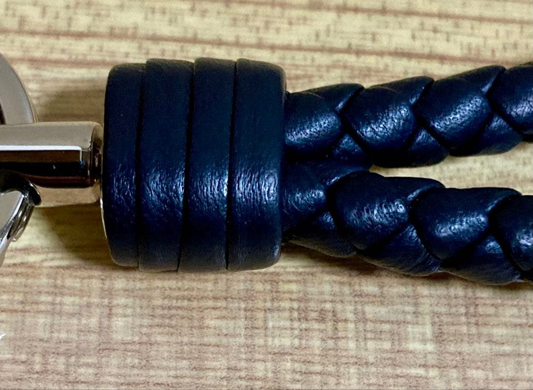 ボッテガ・ヴェネタ 長財布 キーリング ネイビー