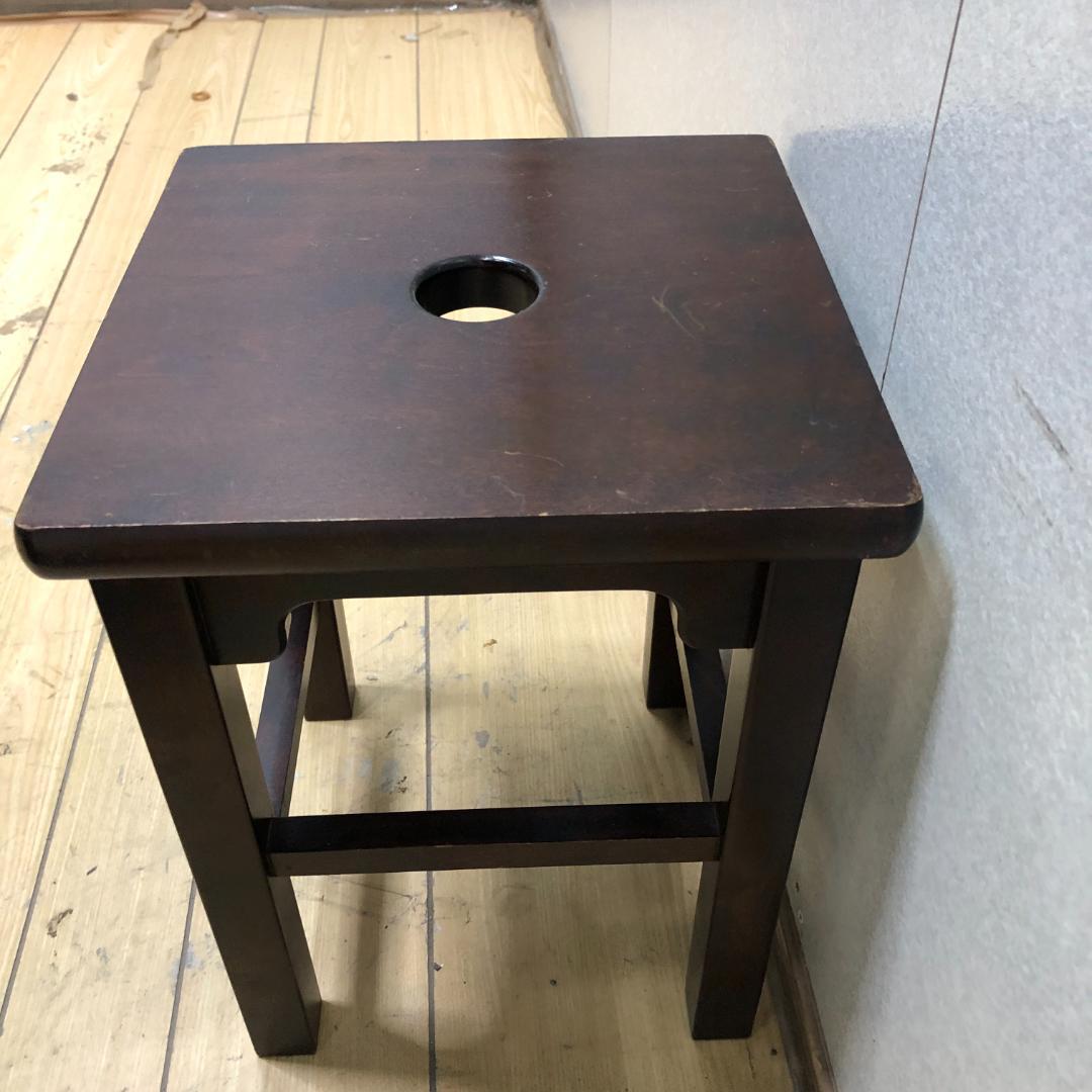 送料無料 北海道民芸家具　樺材スツール　オールドヴィンテージ 251007