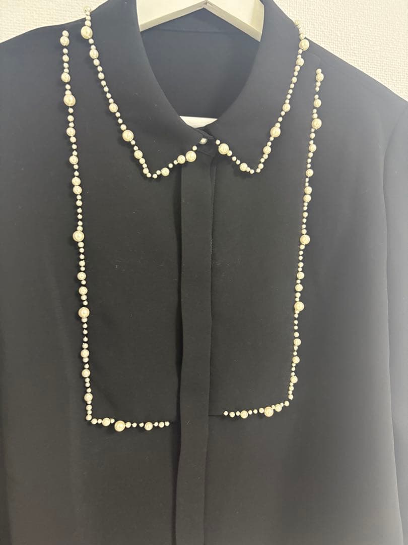 ANAYI 現行品 ダブルクロスパール ブラウス