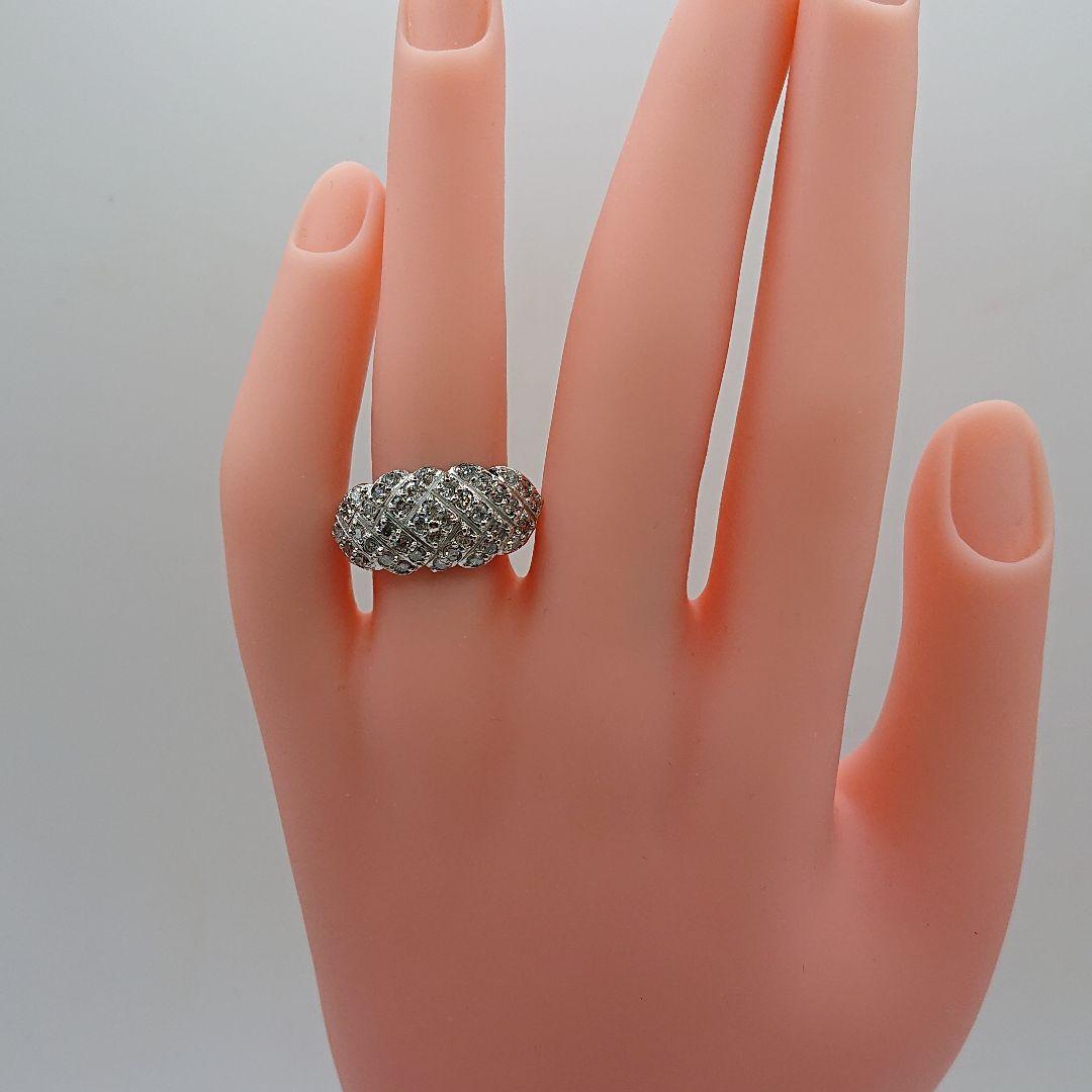 kariar様1カラット パヴェ風 天然ダイヤモンドリング プラチナ900