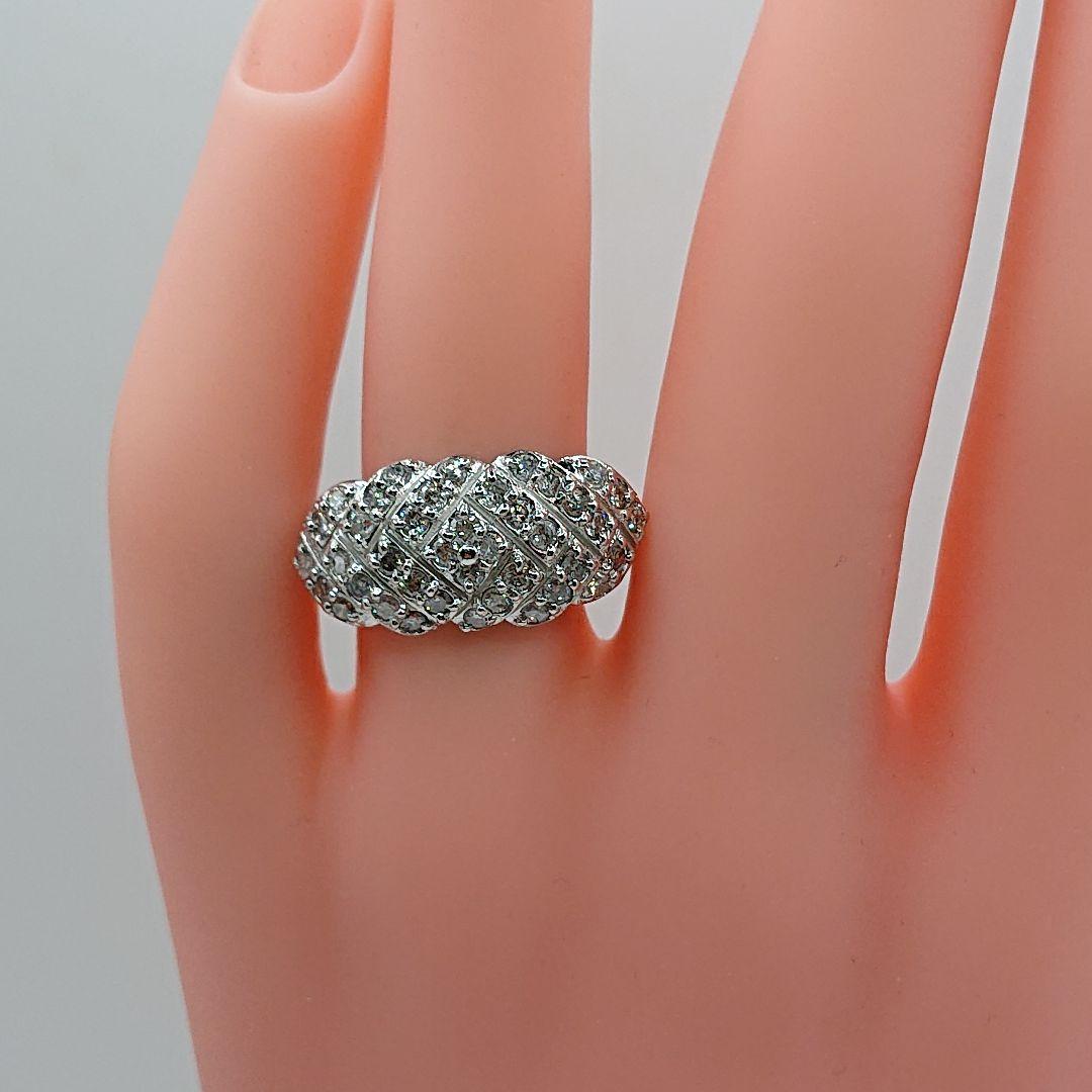 kariar様1カラット パヴェ風 天然ダイヤモンドリング プラチナ900