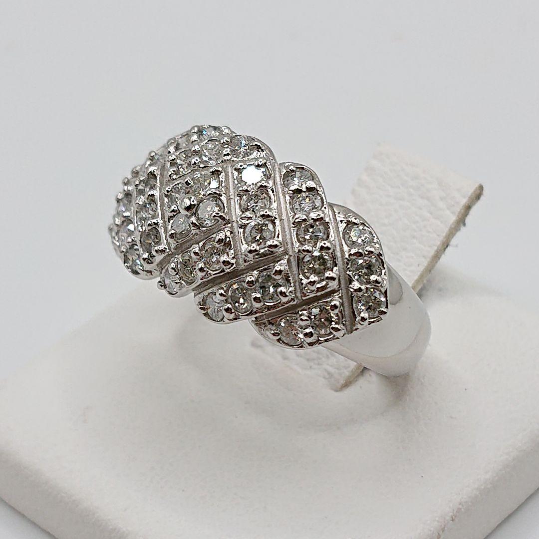 kariar様1カラット パヴェ風 天然ダイヤモンドリング プラチナ900