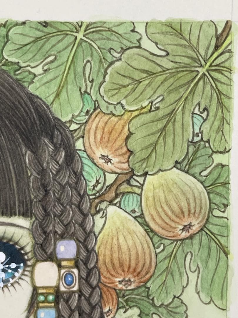 高橋真琴先生　果樹園の少女〜いちじく〜【原画】