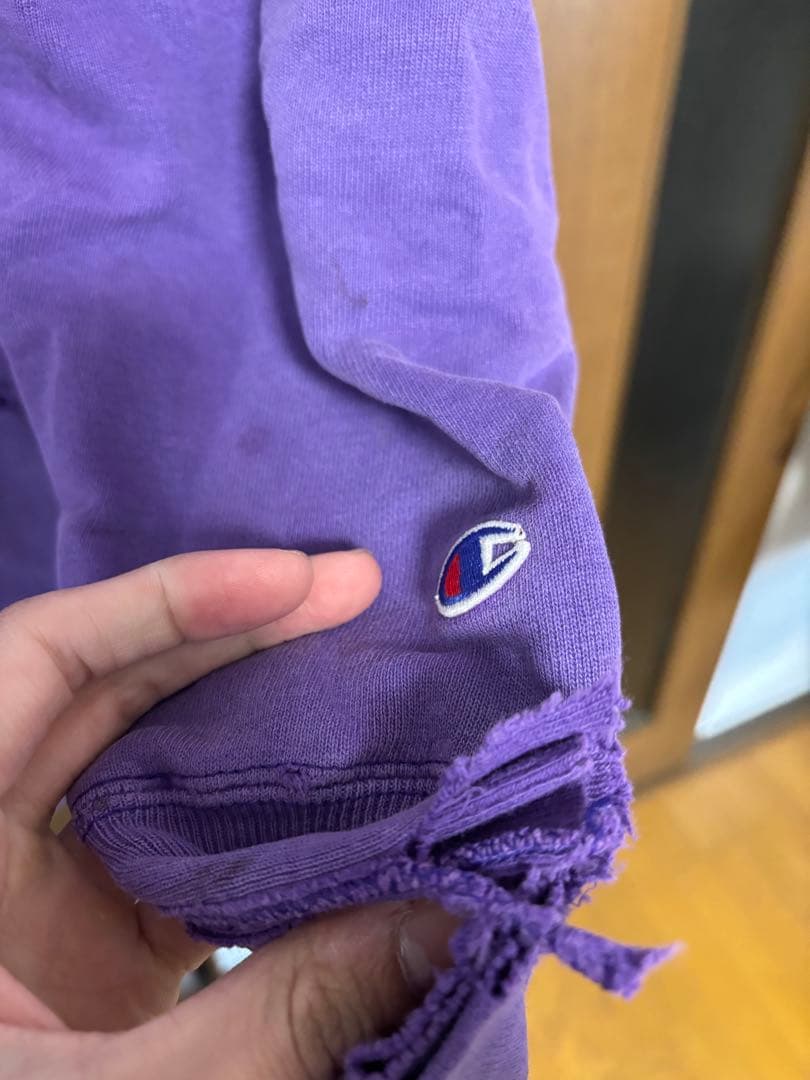 チャンピオン　リバースウィーブ　パープル　アメリカ製　90s boro