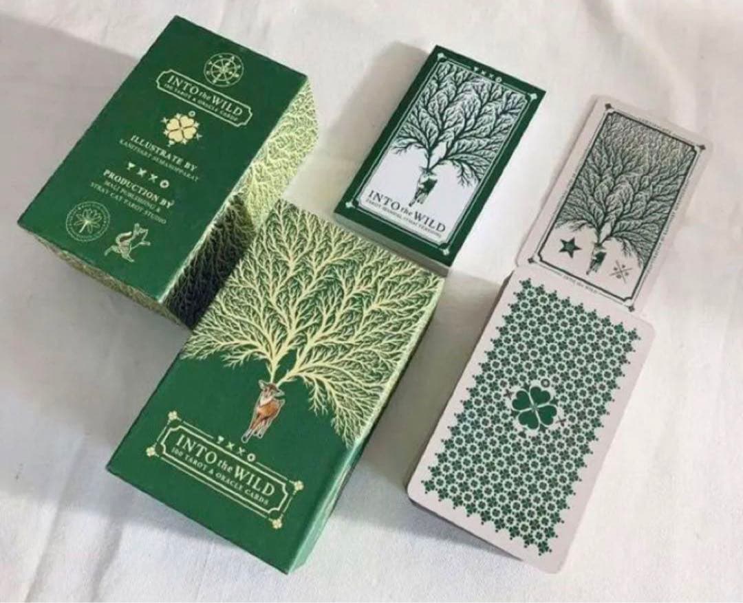 残り1点！新作⭐︎銀縁 アニマル タロット&オラクルカード 100枚入り