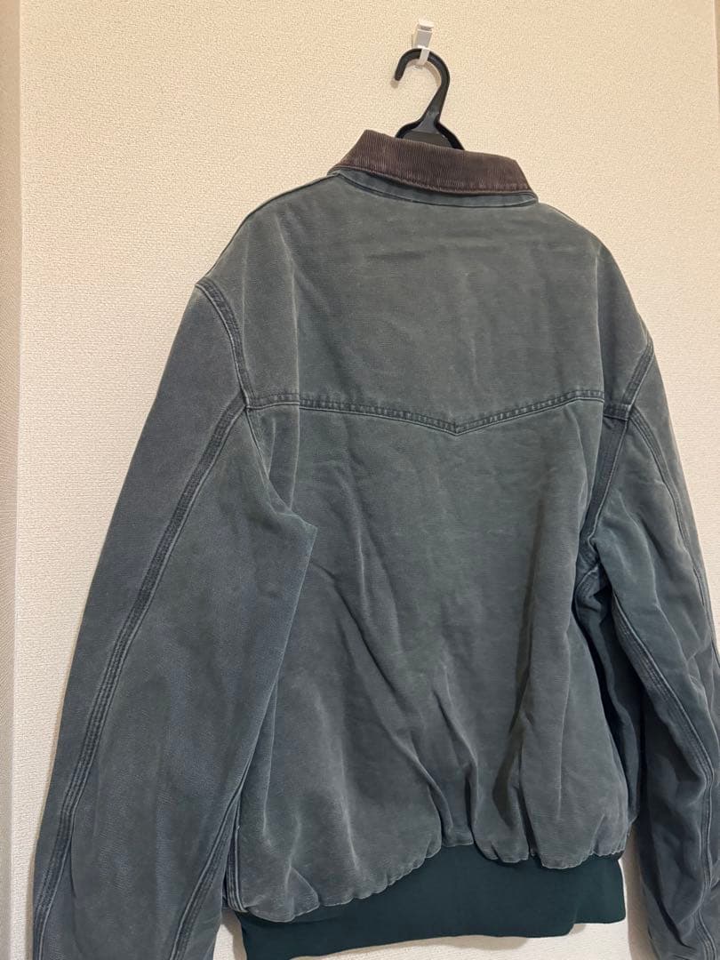 k*u様 Carhartt サンタフェジャケット J13 グリーン 企業ロゴ 美