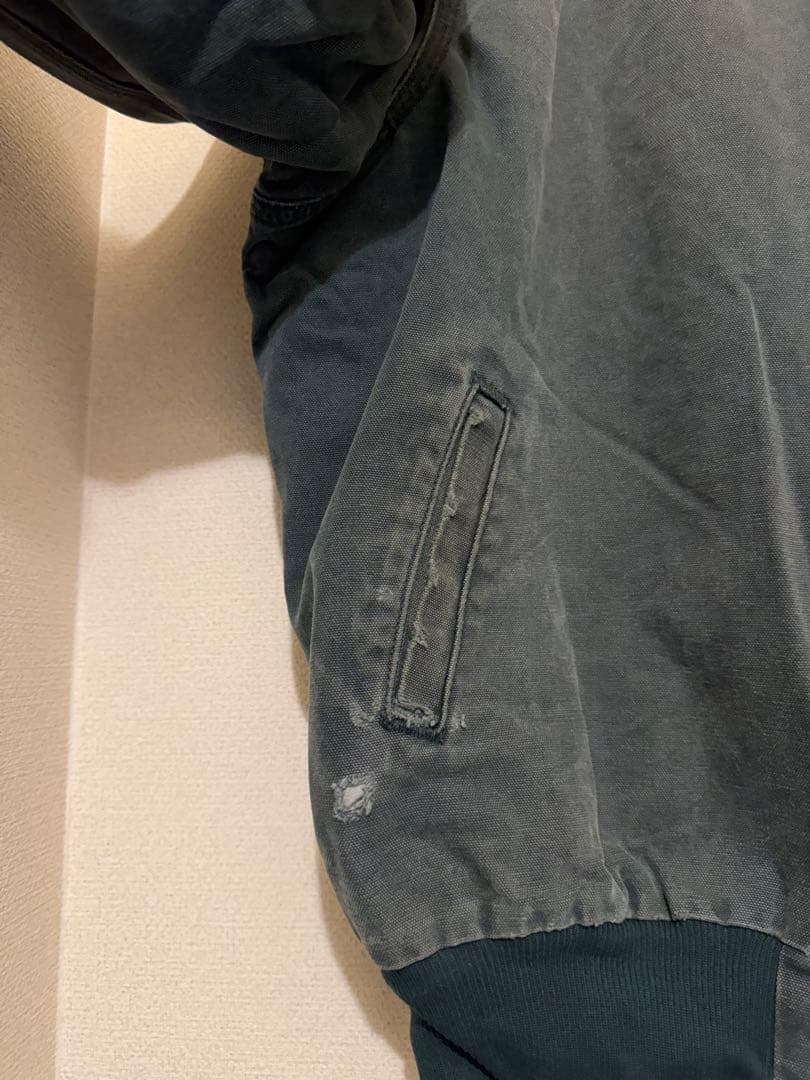 k*u様 Carhartt サンタフェジャケット J13 グリーン 企業ロゴ 美
