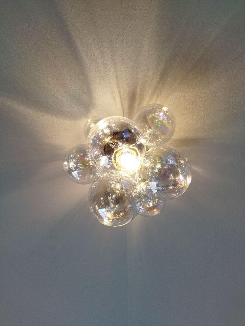 バブルガラスボールシーリングライトオーロラシーリングランプシャボン玉ランプ