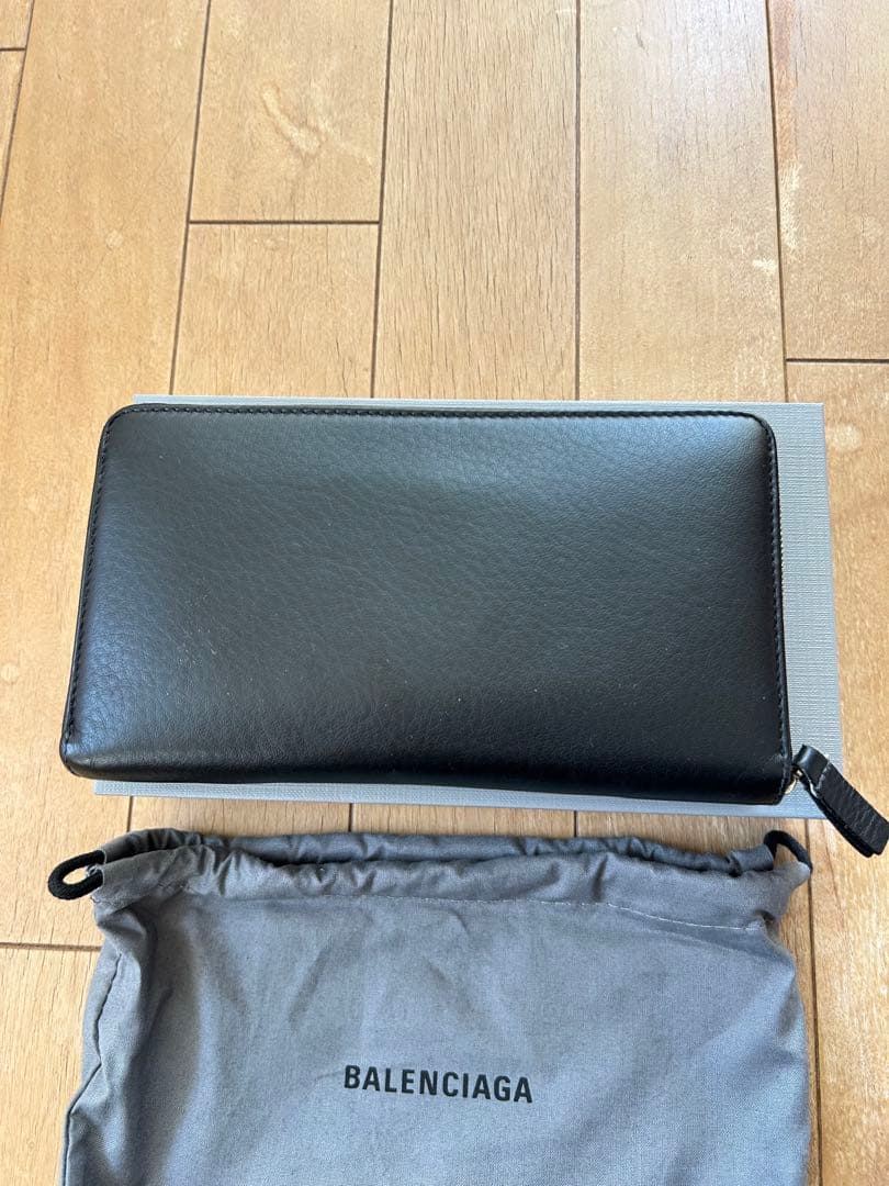 BALENCIAGA ブラック 長財布 収納袋付き