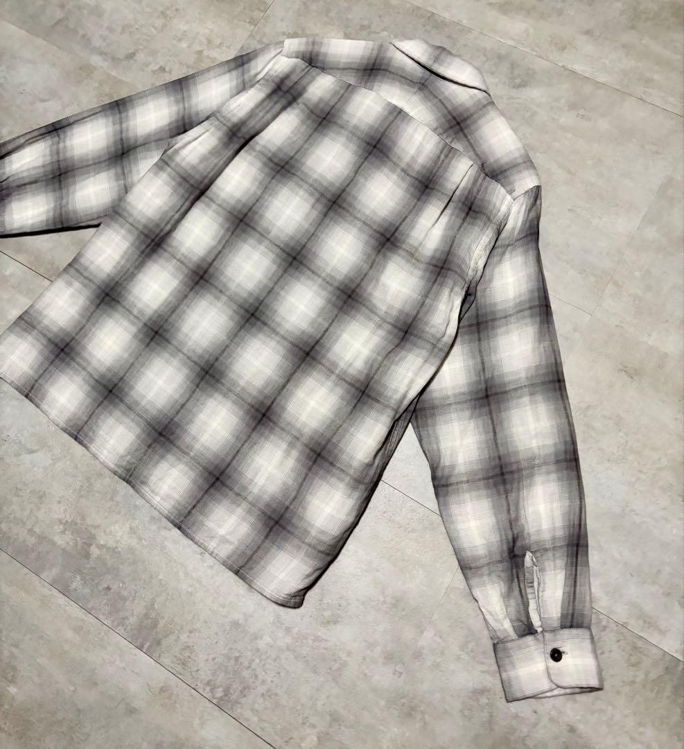 【美品サイズＳ】ペンドルトン オンブレ チェック オープンカラーシャツ