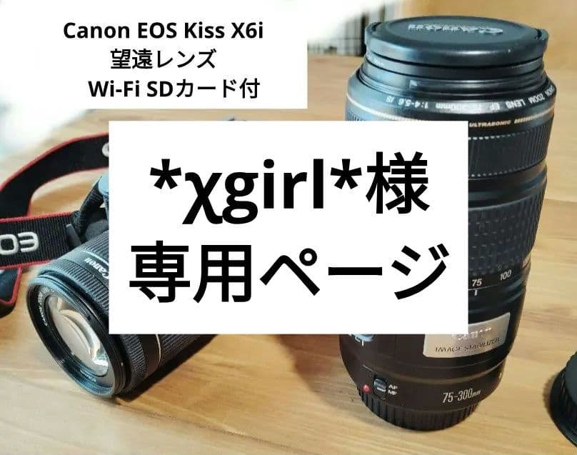 Canon EOS Kiss X6i　望遠レンズ　Wi-Fi SDカード付