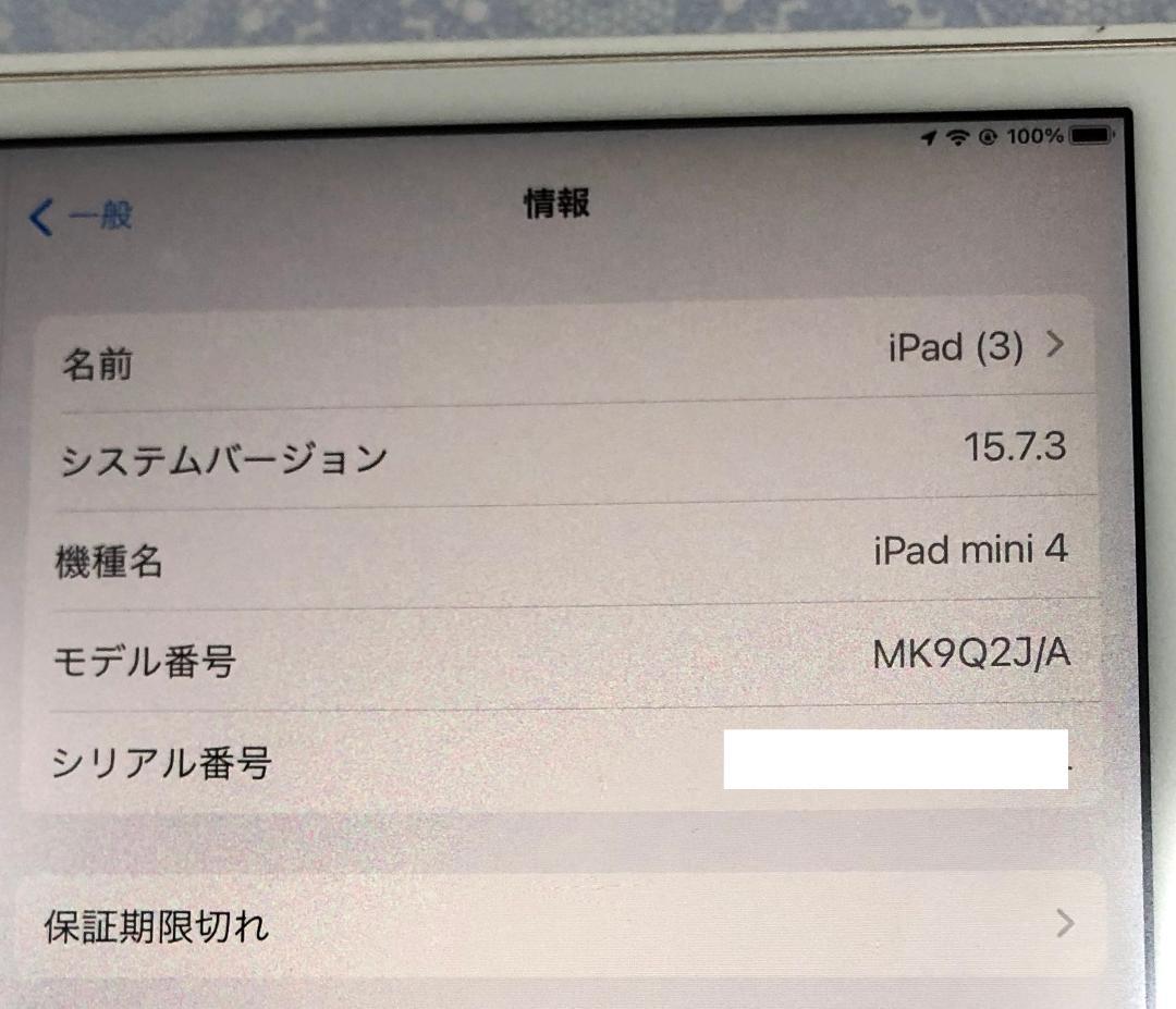 iPad mini４【超美品】モデルA1538 128GB ゴールド