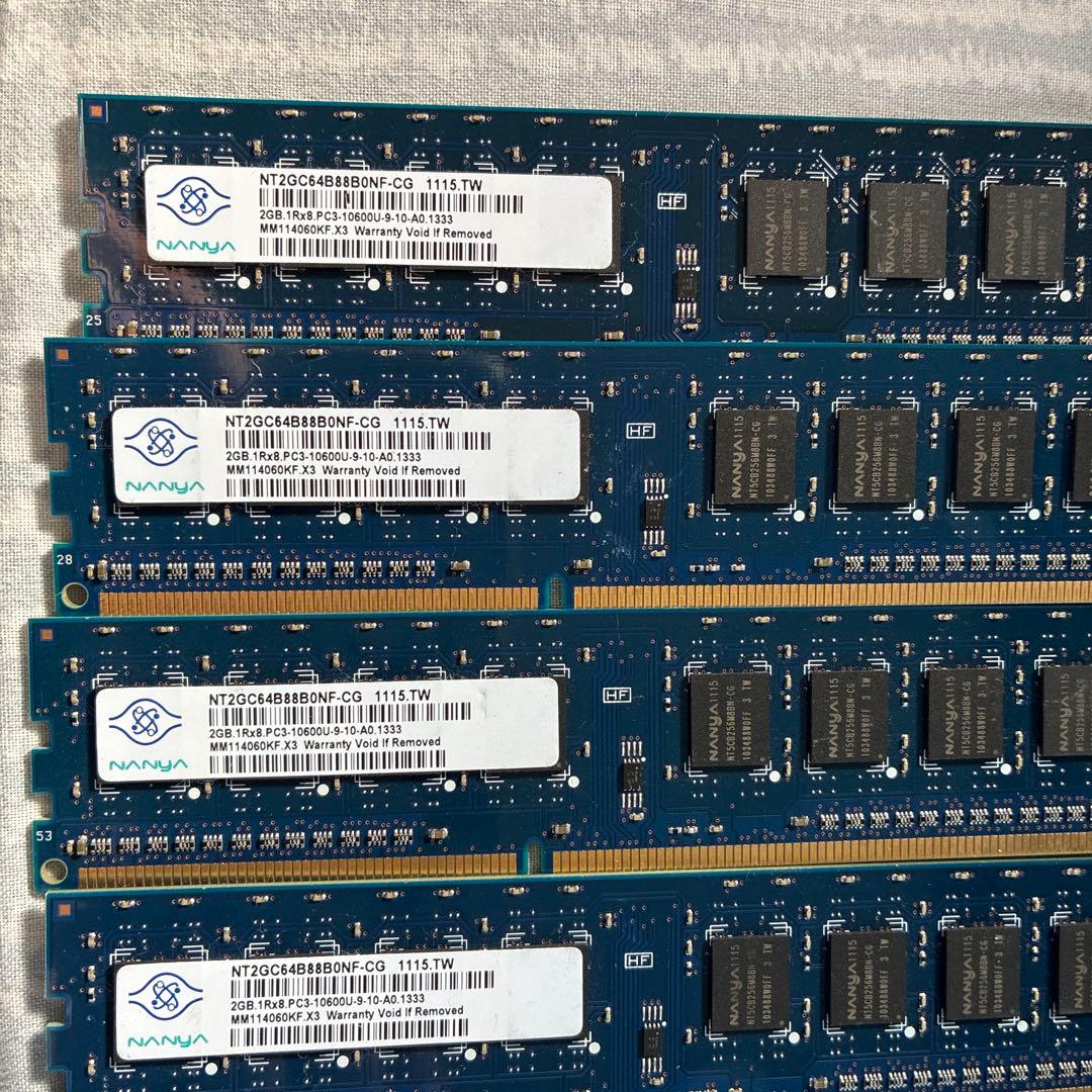 まとめ売り（バラ売り不可）intel CPU SATA3 8本 RAM2×4GB