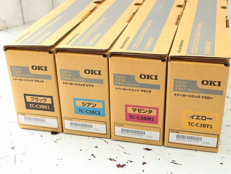 新品 OKI トナーカートリッジ TC-C3BK1等４色