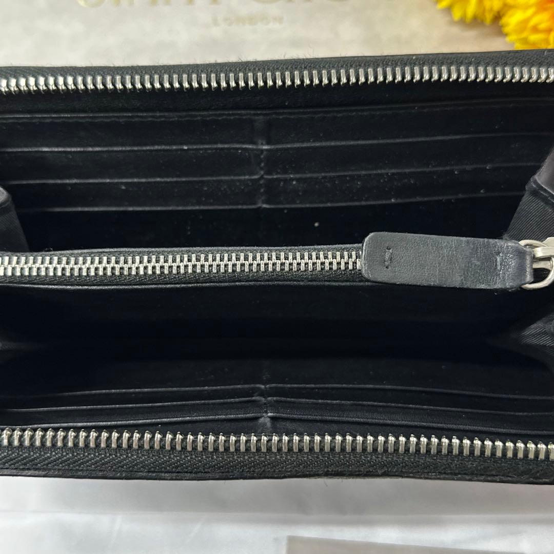 新品同様‼️ ジミーチュウ　財布　長財布　スター　エンボス　ラウンドファスナー