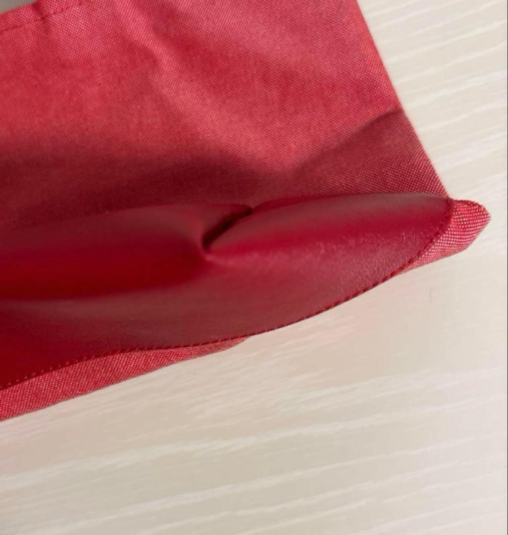 美品　ファミリア　マチ付　ミニ　デニムバッグ　手刺繍　赤　クマ　ピアノ