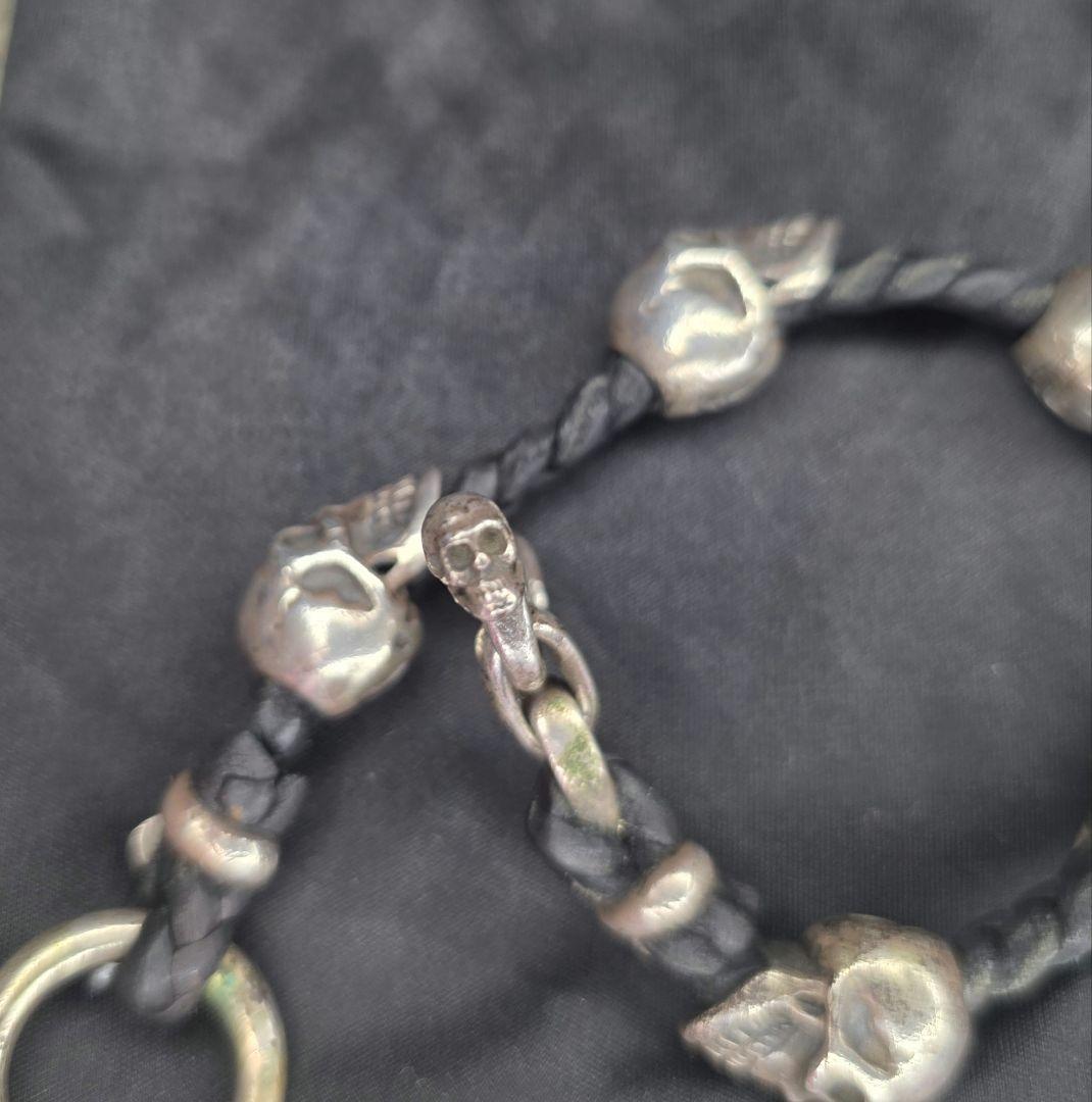 ガボールハッピースカルレザーブレスレット