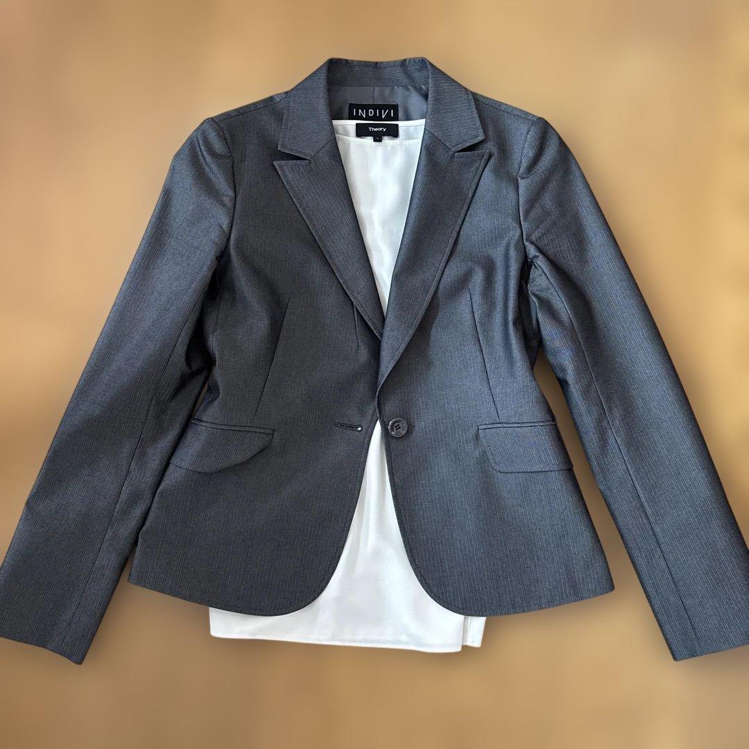 INDIVI グレー パンツスーツ